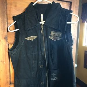 Small Jean sailor vest